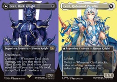 Cecil, Dark Knight // Cecil, Redeemed Paladin (0525) (Borderless) - Surge Foil